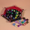 Nebula Effect Polyhedral Dice Set — 7 Transparent Acrylic Dice for D&D and RPGs