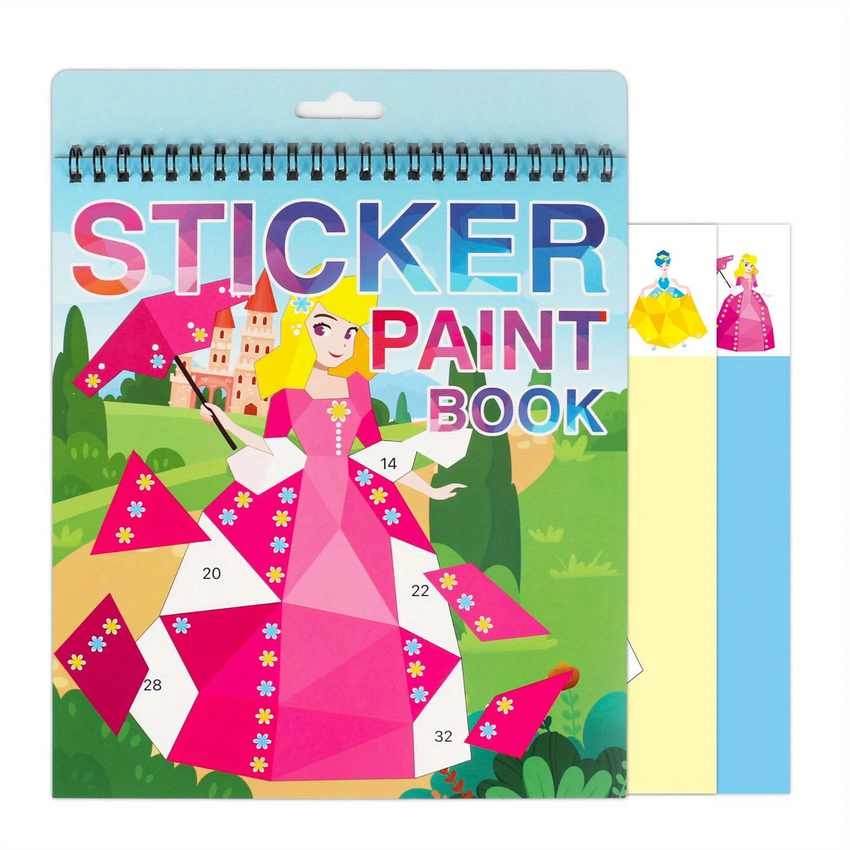 Animal Sticker by Number Book for Kids – 7 Pictures