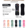 A set of silicone teethers in various colors including Sakura, Orange, Green, Black, Blue, and Pink.