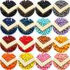 Assortment of natural wooden beads in various colors and shapes for jewelry making and DIY crafts