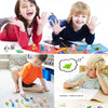 A child is shown using cute 3D puzzle animal erasers for kids on a desk.