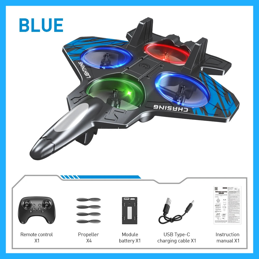 Foam RC Stunt Airplane with LED Lights and 360° Flips