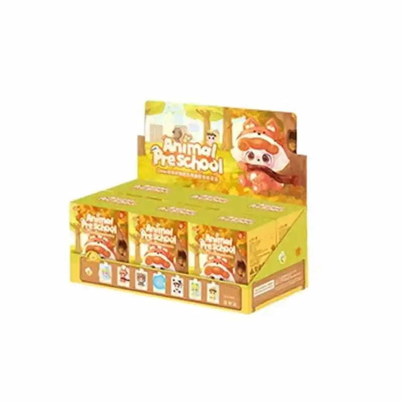 A box of Q Baby Animal Kindergarten Plush Blind Box Series soft collectible doll pendants.