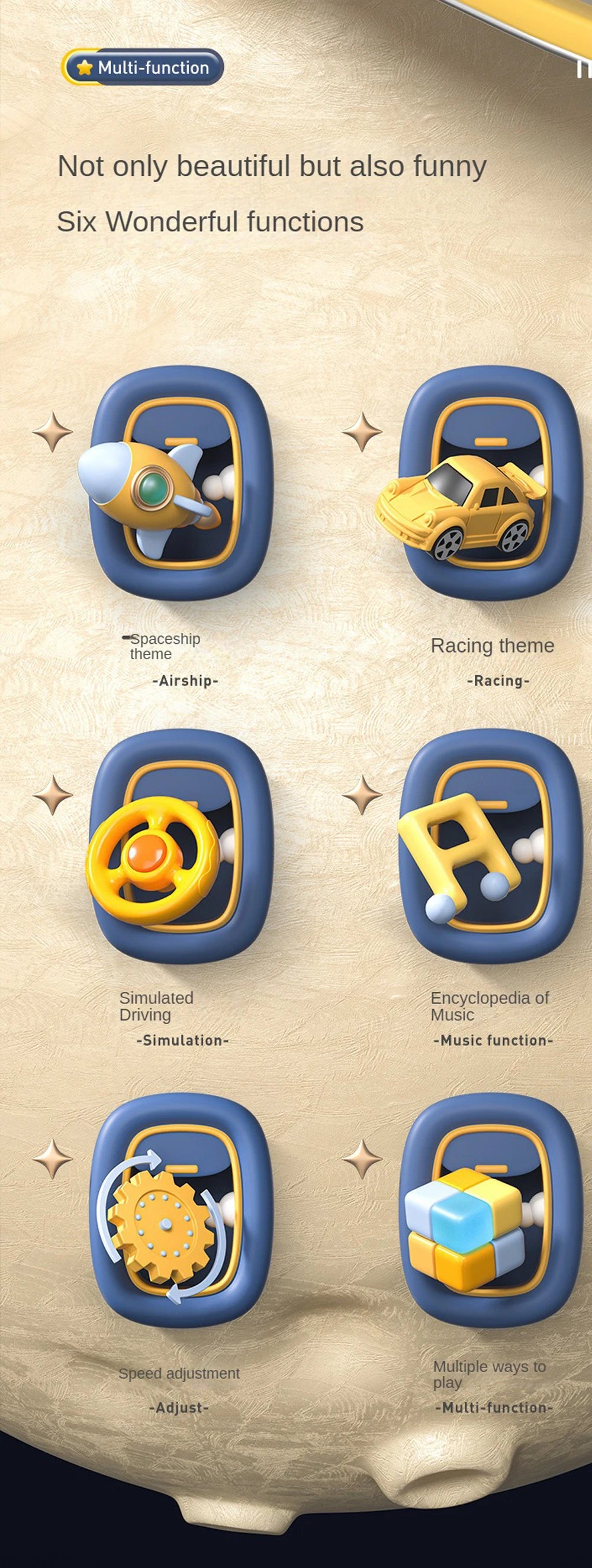 Interactive Musical Steering Wheel Toy for Kids