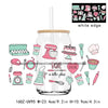 16oz UV DTF Cup Wrap Sticker for Libbey Glass Cans