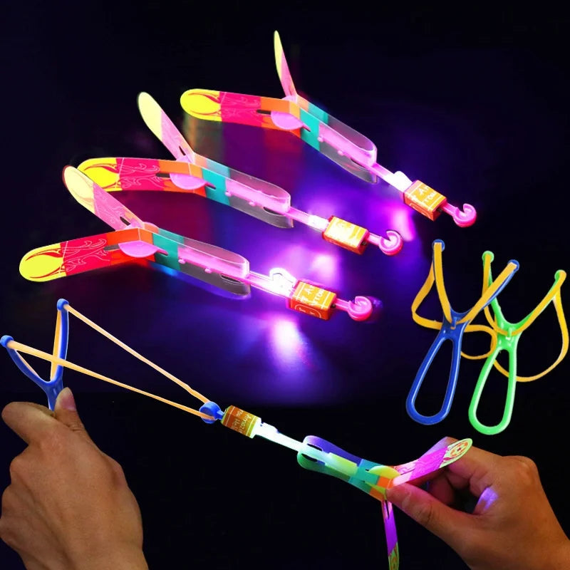 Glowing Dragonfly Slingshot Toy with LED Arrows