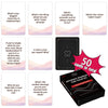 A box of 50 cards for couples conversation starters featuring various relationship questions and prompts.