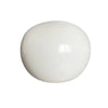 A smooth, white, spherical squishy ball for stress relief and fidgeting.