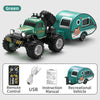 Grüner 1:64 RC-Auto, ein Geländefahrzeug, mit Zubehör und Anleitung.