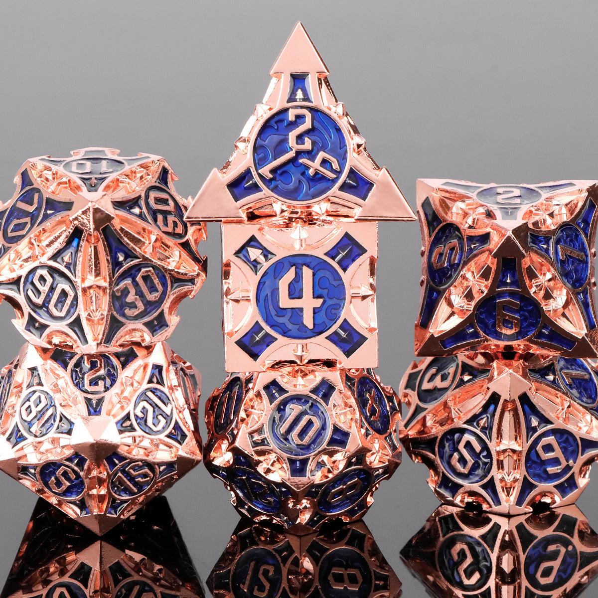 Metal Polyhedral Dice Set for Tabletop RPGs