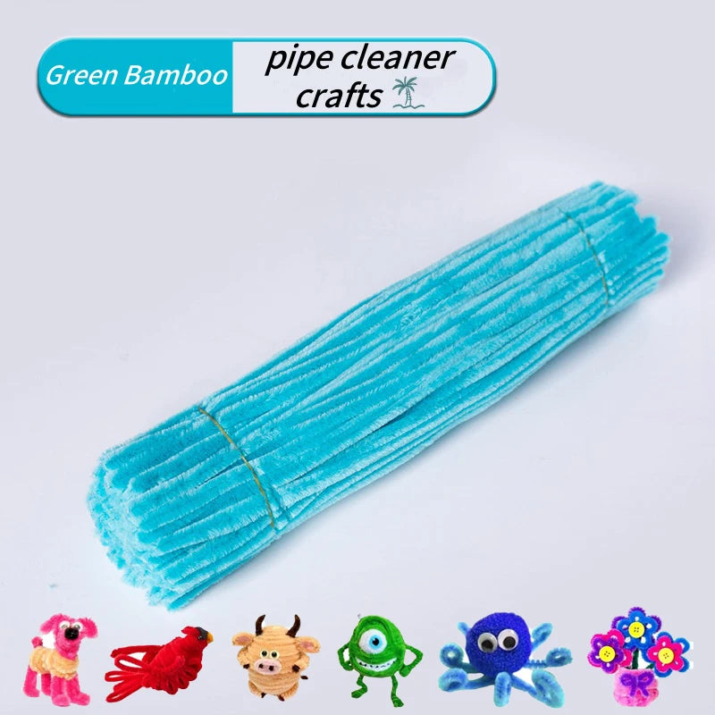 100-Piece Chenille Stem Pipe Cleaners for Crafts & Decor