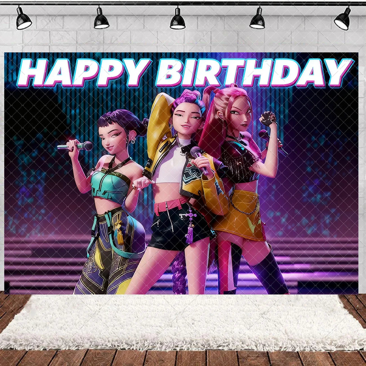 K-Pop Theme Party Backdrop for Birthday Celebrations