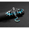 Enamel Dragon Brooch with Rhinestone Accents