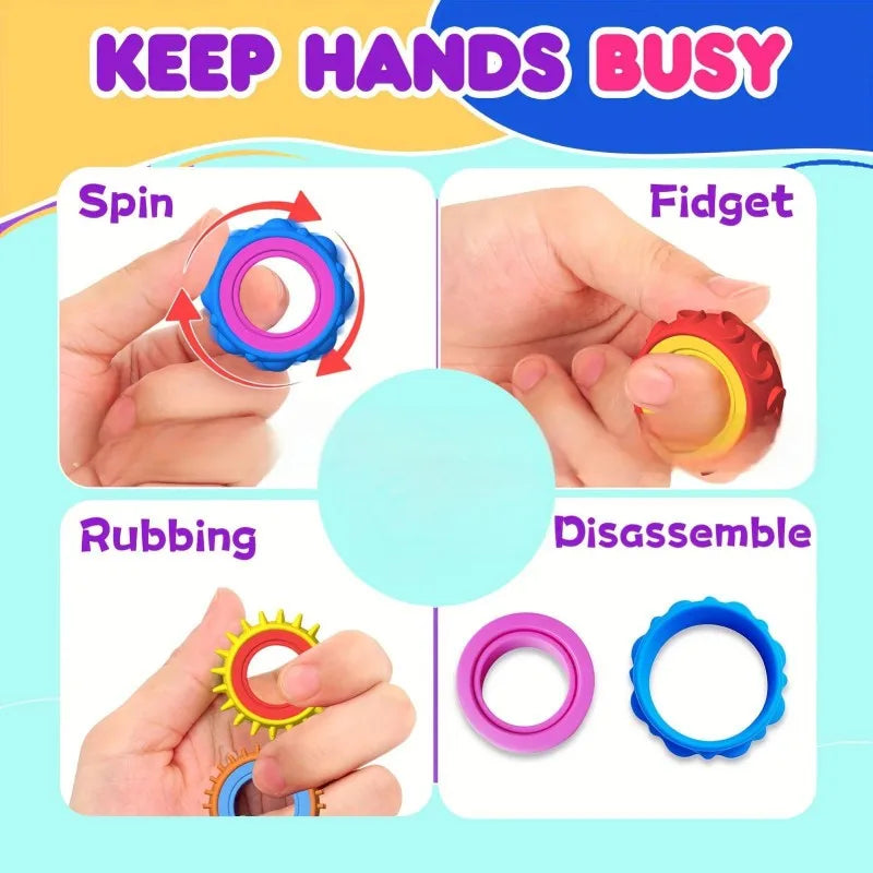 Silicone Sensory Ring Fidget Toy for Stress Relief and Focus