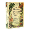 A box of The Green Witch's Oracle Deck featuring botanical illustrations and natural magic themes.