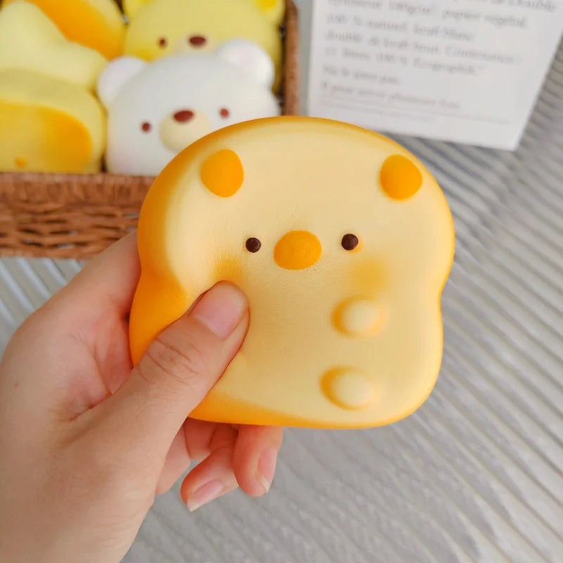 Cute Cartoon Bread Squishy Toy – Stress Relief & Sensory Fidget