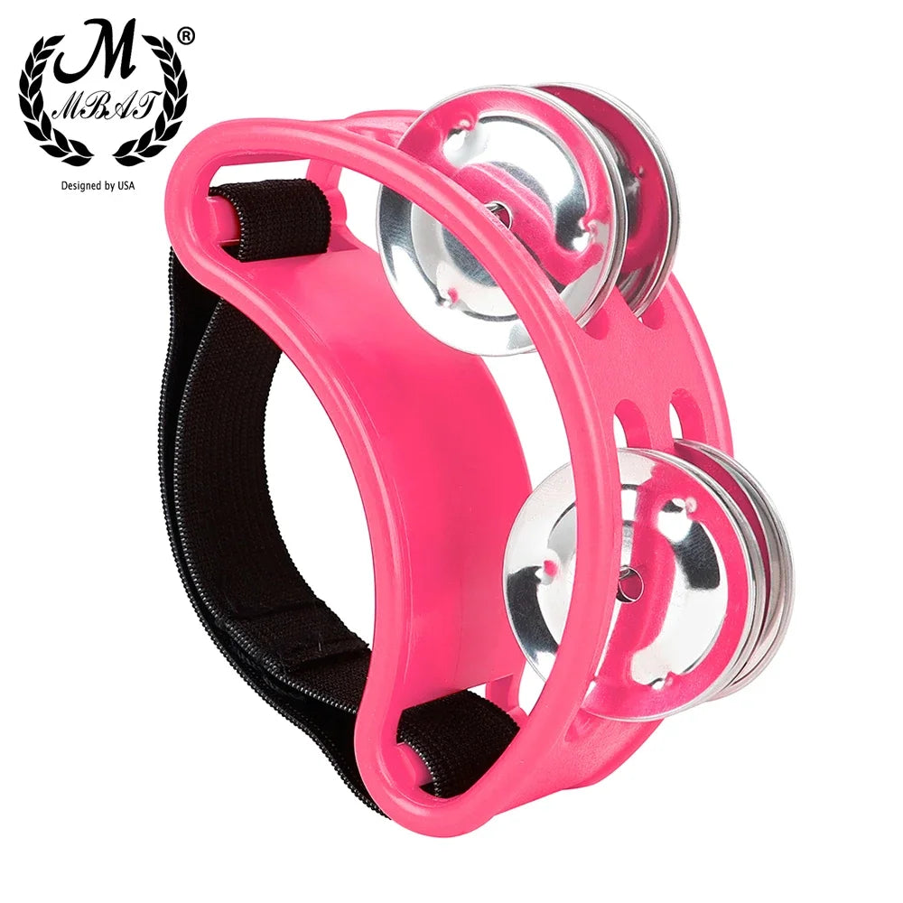 Foot Tambourine with Jingle Bells – Rainbow Percussion Instrument