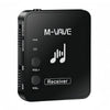 Black M-VAVE wireless in-ear monitor receiver device with controls and a logo