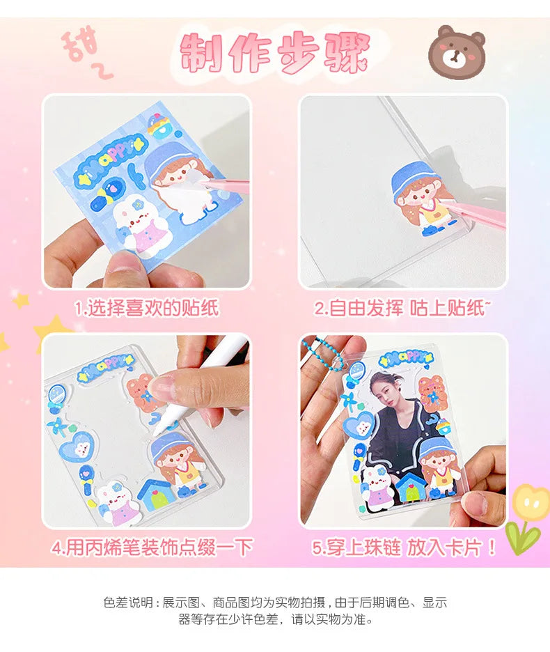 Cute DIY Goo Card Sticker Set for Kids