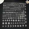Celestial Charm Assortment – Vintage Silver Stars, Moons & Suns for Jewelry Making
