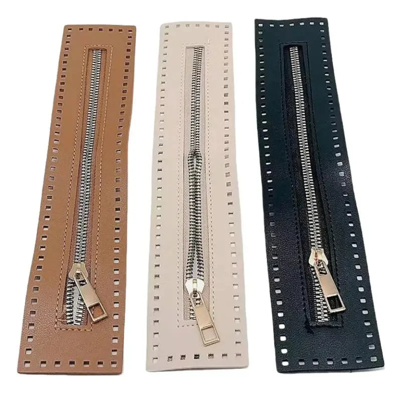 27cm Leather Zipper with Solid Hardware for Bags & Crafts