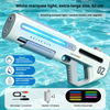 White marquee light water gun with a large size and USB charger accessory