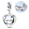 925 Sterling Silver Heart Charm Beads for Bracelets and Necklaces