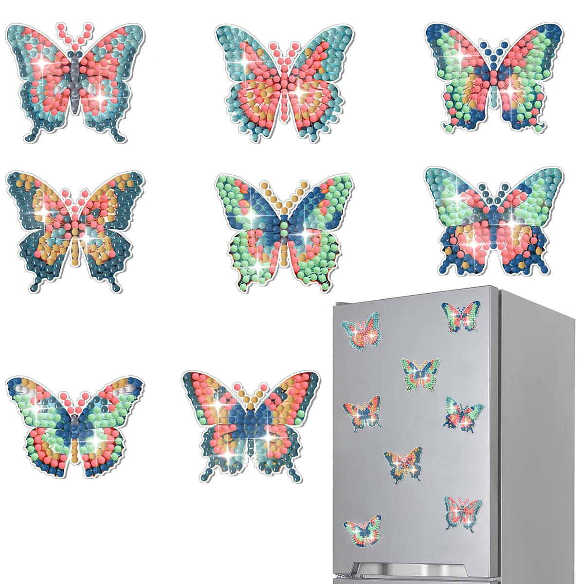 Butterfly Diamond Painting Magnets Kit – 8 Designs
