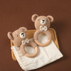 Handcrafted Wooden Crochet Animal Rattle for Babies