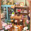 DIY Miniature Wooden Dollhouse Kit with LED Lights and Furniture