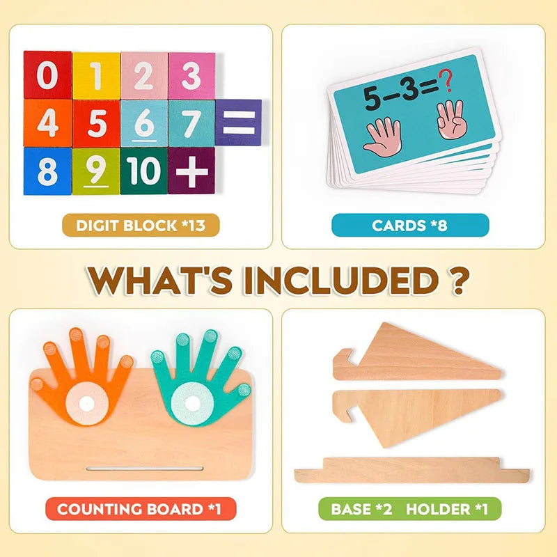 Wooden Counting and Math Activity Set for Toddlers