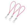 Red lobster clasp keychain charms with long red cord for DIY jewelry and bag decor