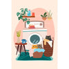 Black Cat & Plant Paint by Numbers Kit