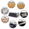 A collection of 36 pieces of carbon steel number and letter stamping tools for leather, metal, and wood.