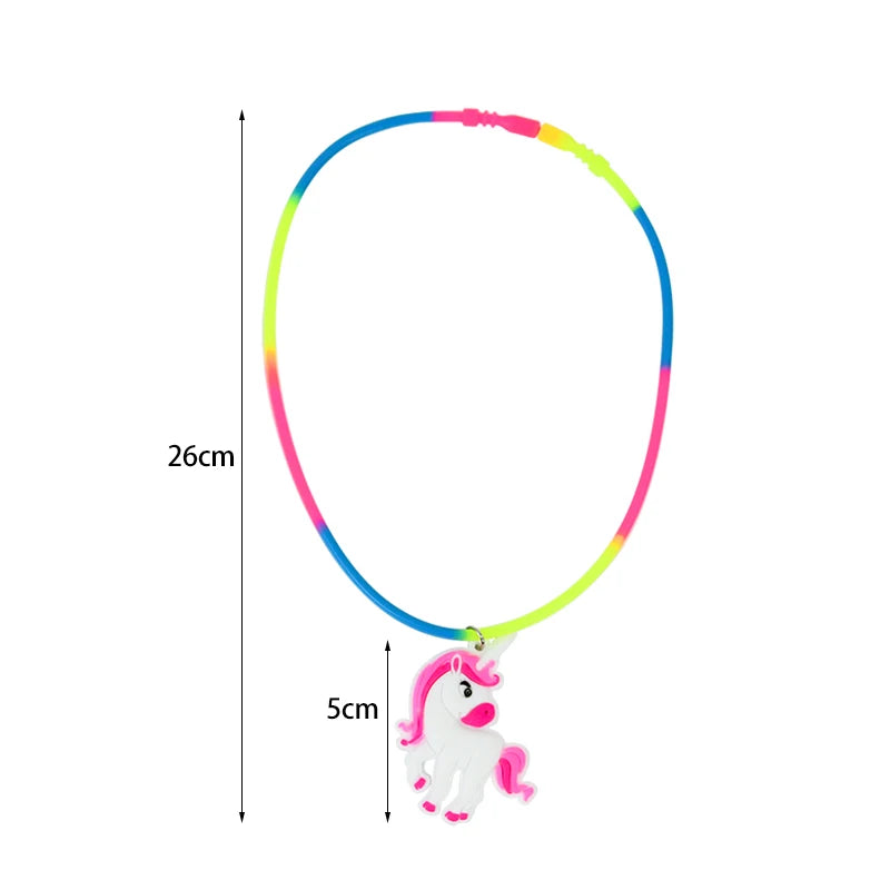 Unicorn Party Activity Kit with Bracelets, Rings, Tattoos, Stickers, and Puzzle