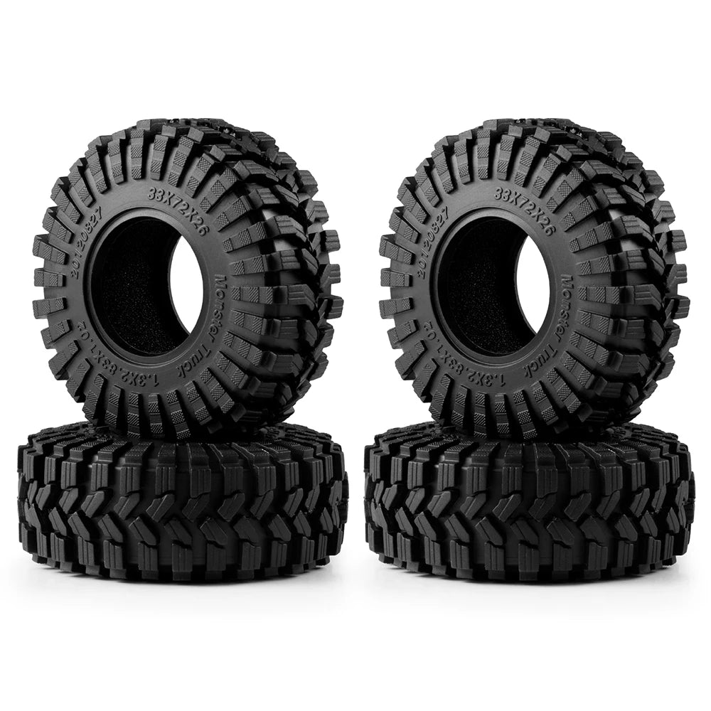 1.3" Mud Terrain Tires for RC Crawler (4-Pack)