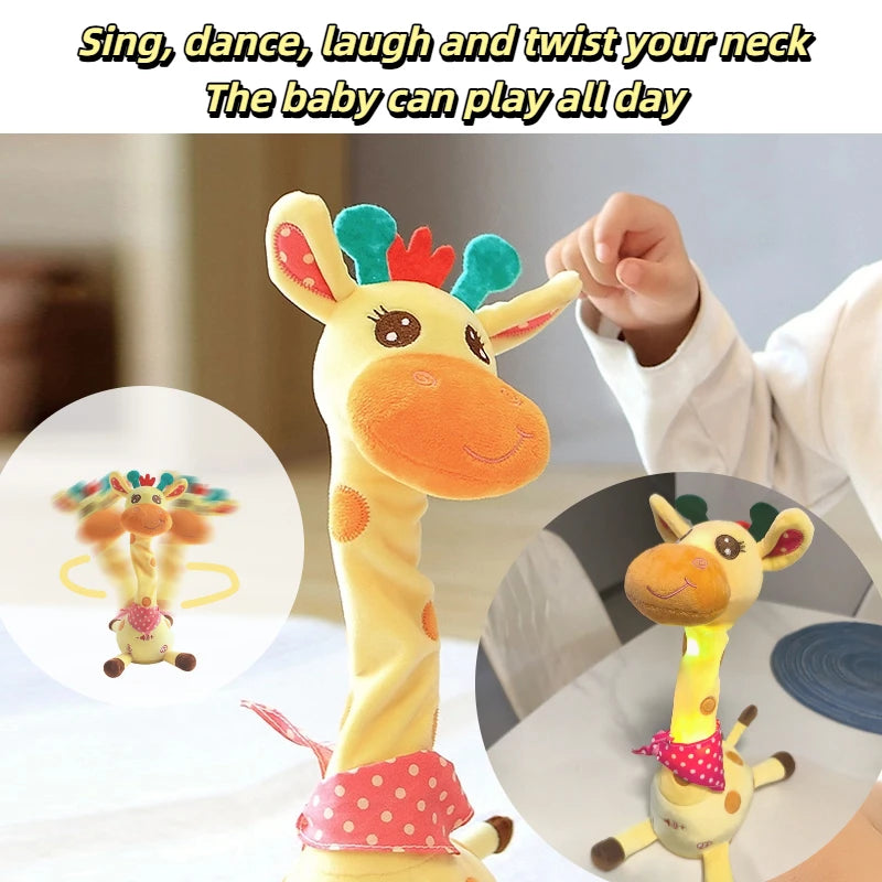 Interactive Singing and Dancing Giraffe Plush Toy with Music