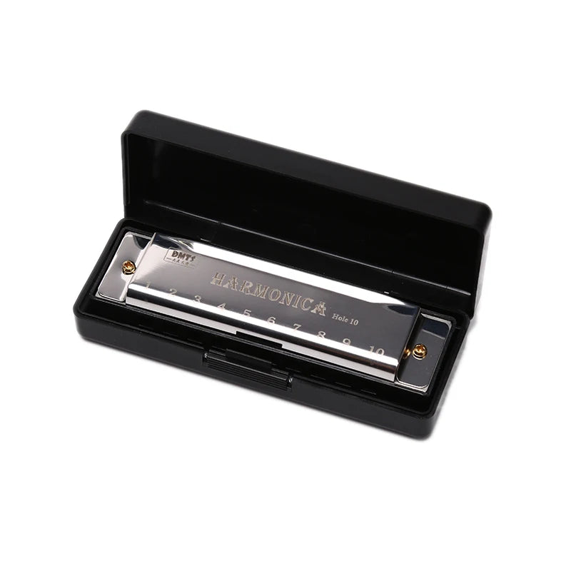 10-Hole C Key Harmonica for Beginners with Stainless Steel Covers