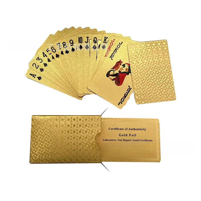 24K Gold Metallic Waterproof Playing Cards