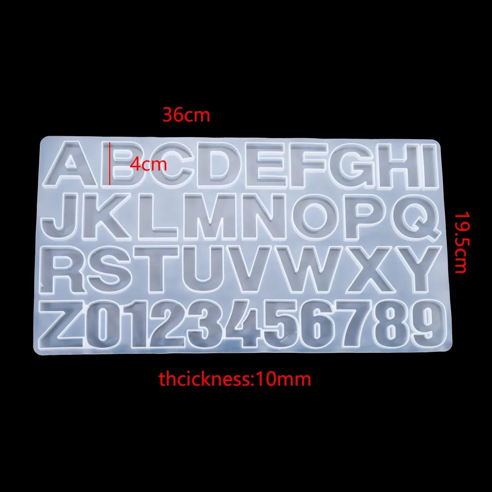 Alphabet & Number Silicone Mold for Epoxy Resin Jewelry Making