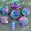 7-Piece Polyhedral Glitter Dice Set for Dungeons & Dragons