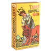 A box of the Tarot Original 1909 deck featuring an illustration of a crowned figure and a lion.