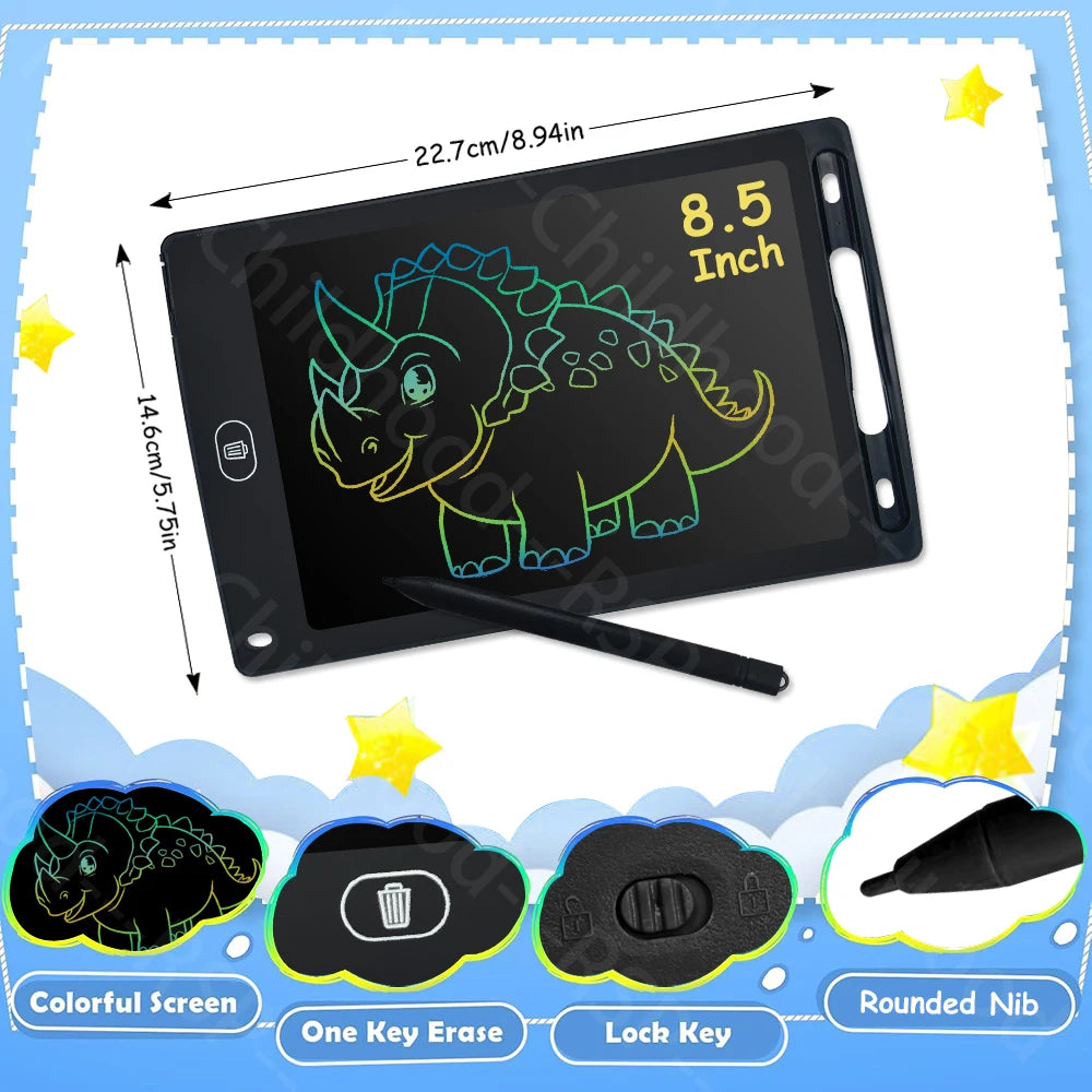 LCD Writing Tablet for Kids – Reusable Drawing Board with Stylus