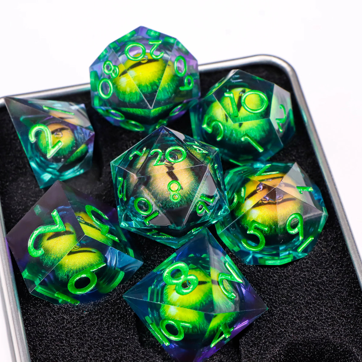 Resin Polyhedral Dice Set for Tabletop Gaming