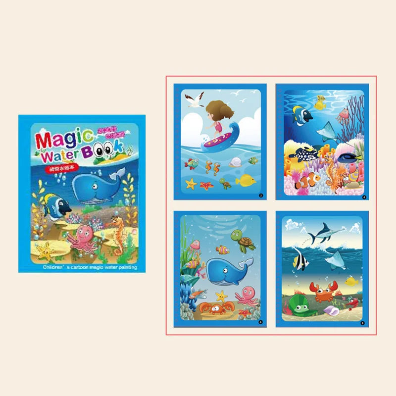Reusable Water Coloring Book for Kids – Magic Drawing Pad