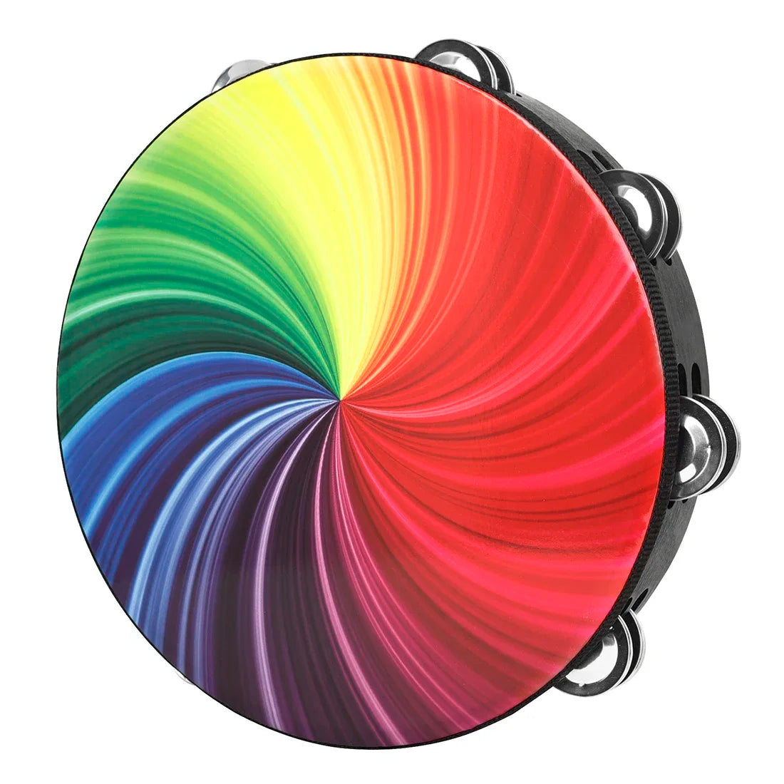 Professional Wooden Tambourine with Double Row Jingles