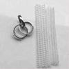 A set of transparent ring size adjusters, consisting of a ring and multiple clear plastic rings.