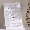 A bingo card titled Find the Guest Bingo game with various descriptions for guests