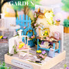 DIY Miniature Wooden Dollhouse Kit with LED Lighting