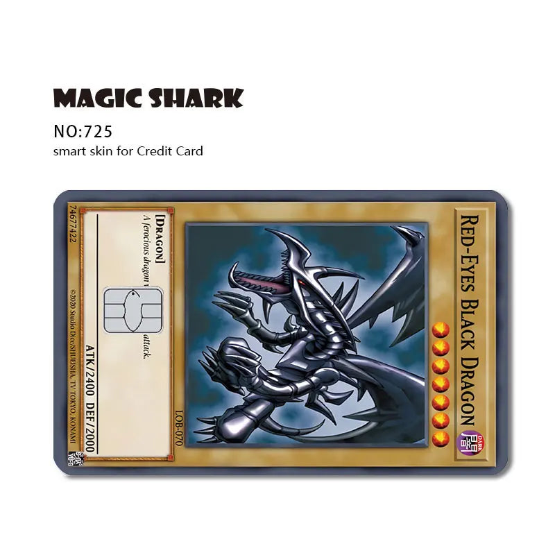 Magic Shark NO:725 smart skin for Credit Card featuring a dragon design